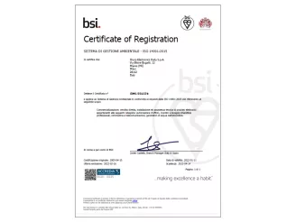 Certificazione ISO 14001 di Sharp Electronics Italia Spa