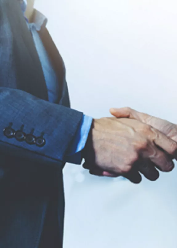 Two men shaking hands